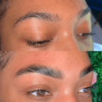 Luxe brow lamination kit before and after