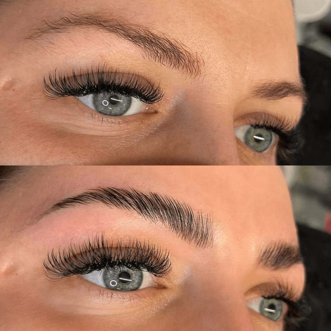 Luxe eyebrow lamination before and after